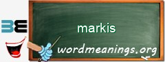 WordMeaning blackboard for markis